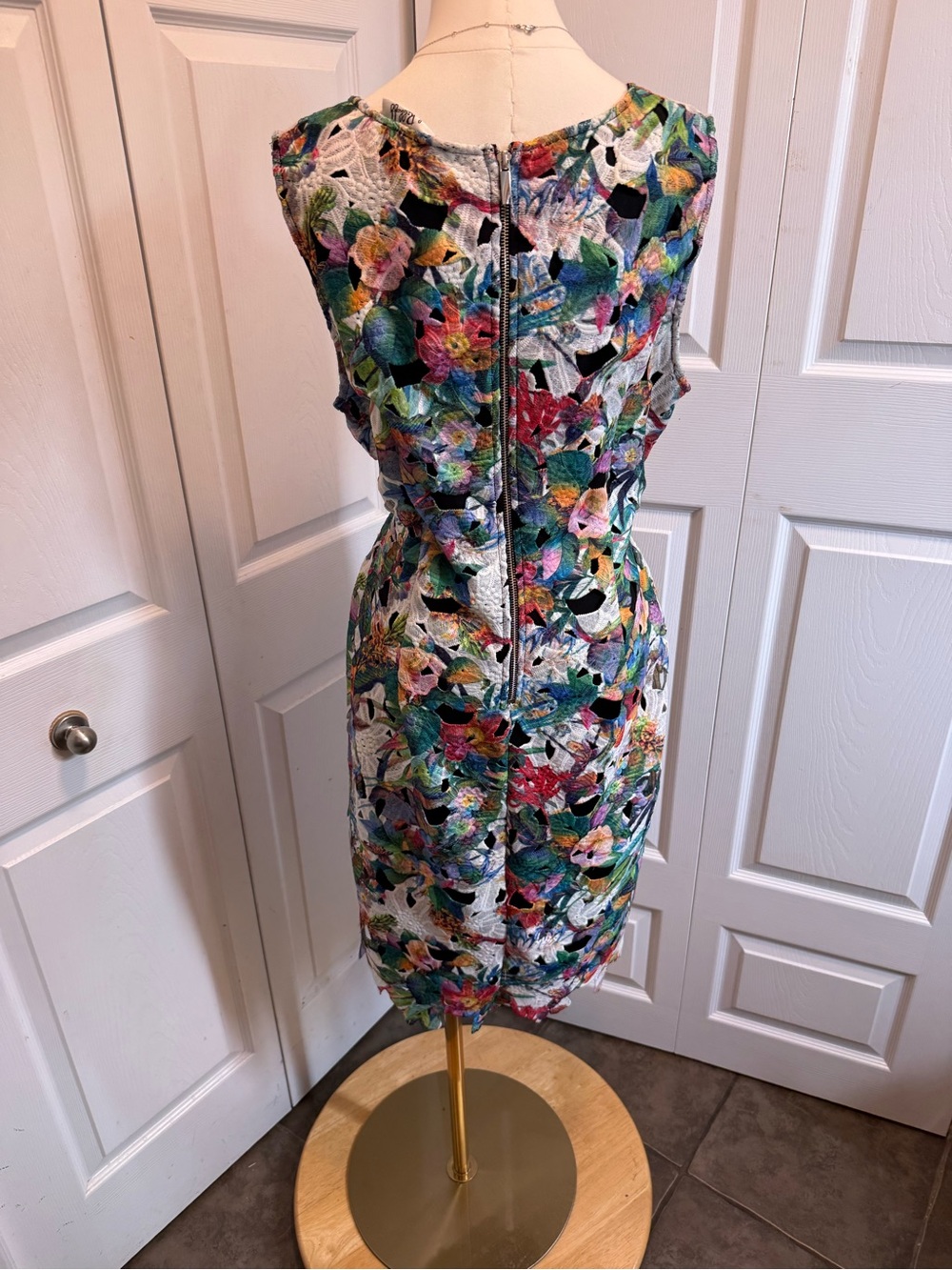Joseph Ribkoff Multicolor Floral Lace Midi Dress - Picture 7 of 11